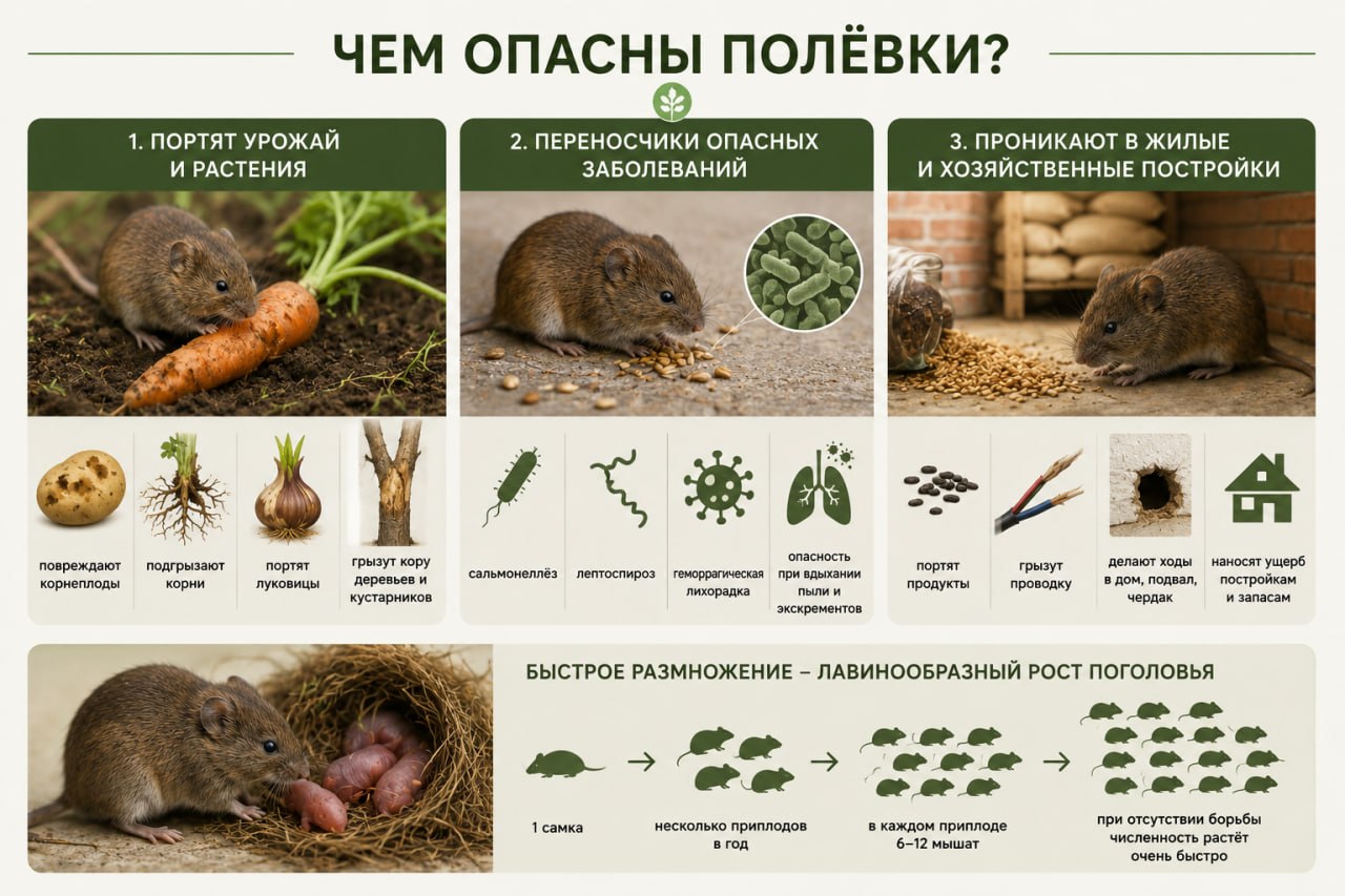 Чем же опасны полевки